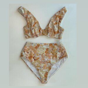 ASOS Design Orange floral bikini set